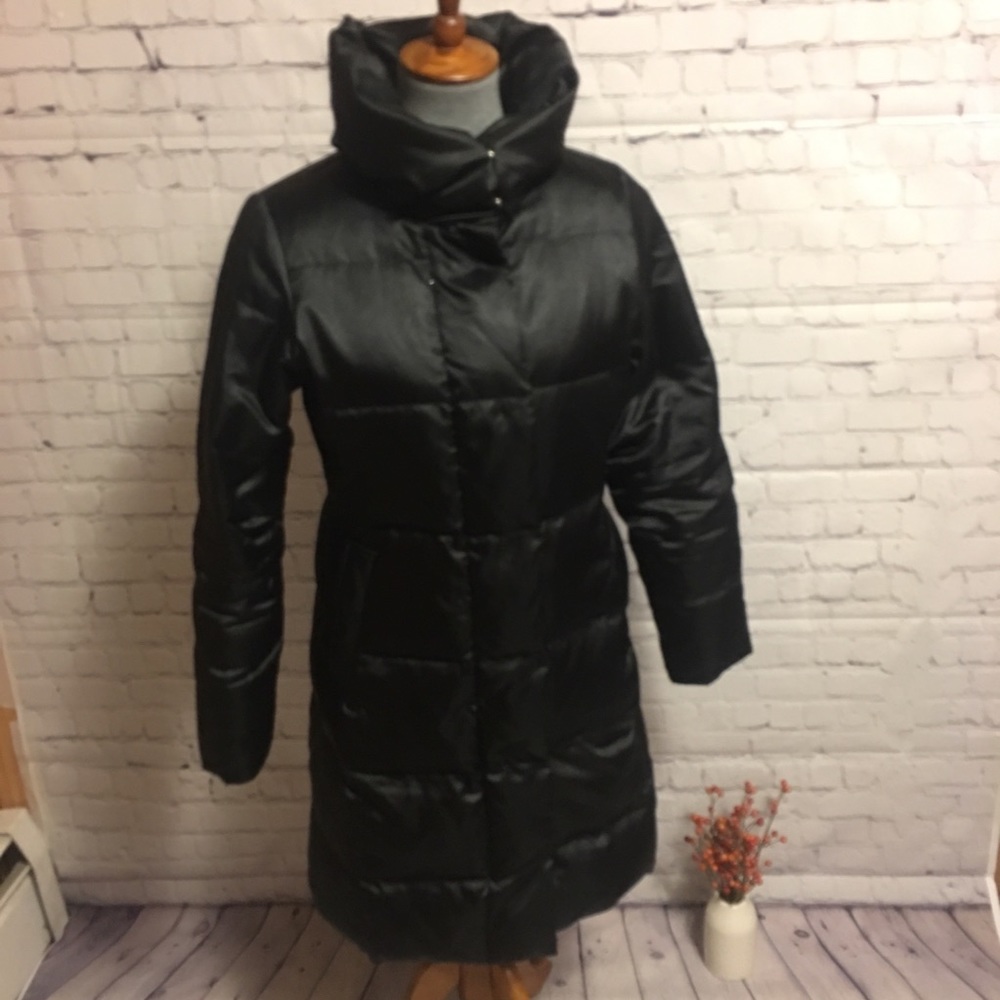 Lands End, Cowl Buttoned Collar, Down Coat